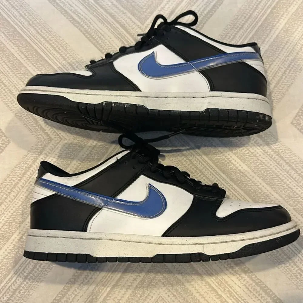 Nike Dunk Low Boys Black/Hyper Royal/Summit White/Black Sneakers - Size 6.5